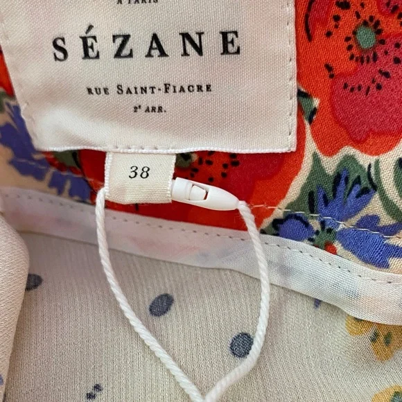 Sezane Sandy midi skirt in color Poppy 38 - Picture 5 of 7